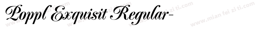 Poppl Exquisit Regular字体转换